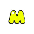 M Harfi Rounded Sarı Neon | İsimlik