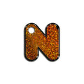 N Harfi Rounded Bakır Holo | İsimlik