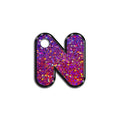 N Harfi Rounded Mor Holo | İsimlik