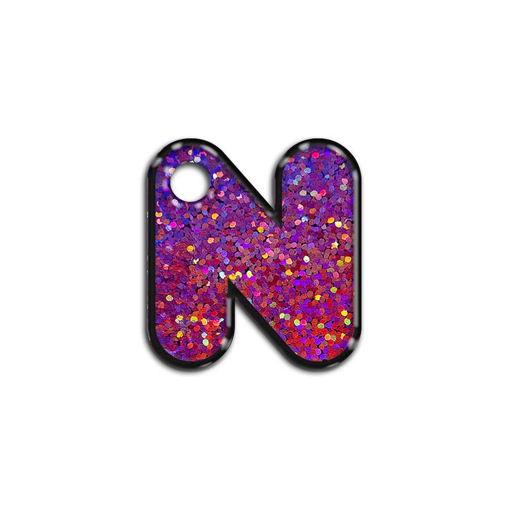 N Harfi Rounded Mor Holo | İsimlik