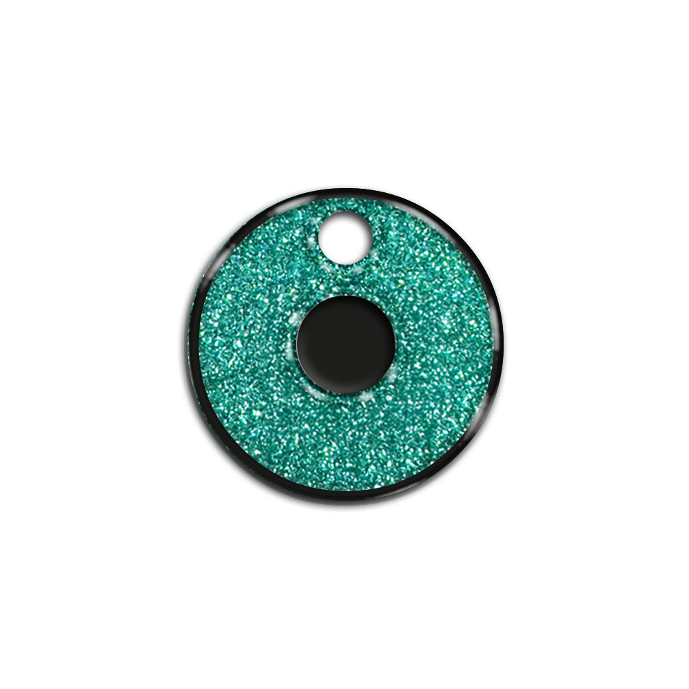 O Harfi Rounded Su Yeşil Glitter | İsimlik