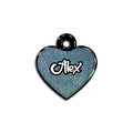 Opal Mavi Glitter Kalp | İsimlik