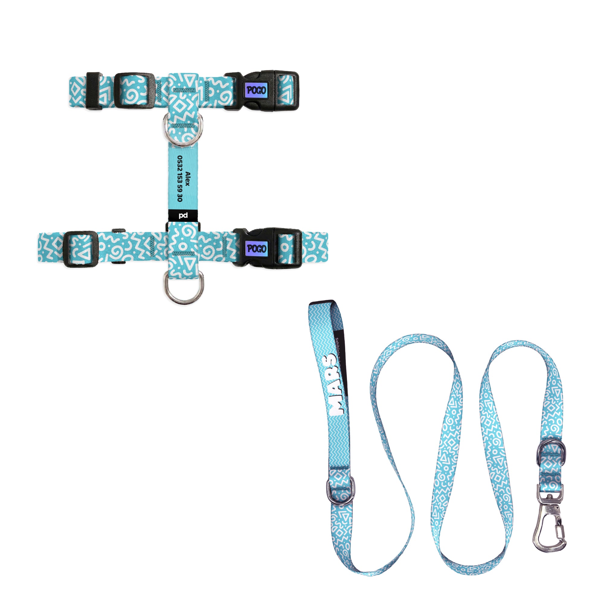 Blue Loop Kedi Gezdirme Seti - Göğüs Tasması ve İp