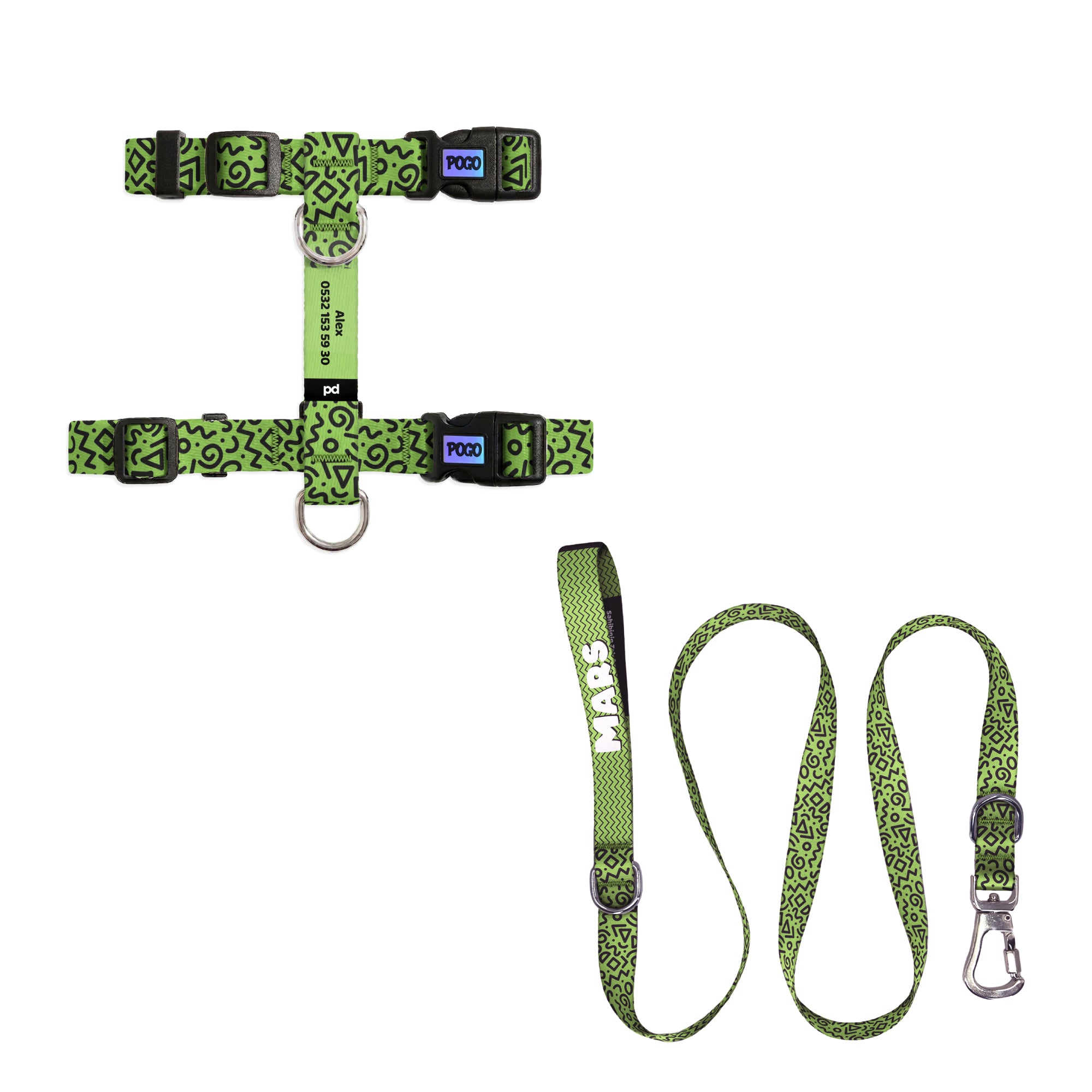 Pisto Green Loop Kedi Gezdirme Seti - Göğüs Tasması ve İp