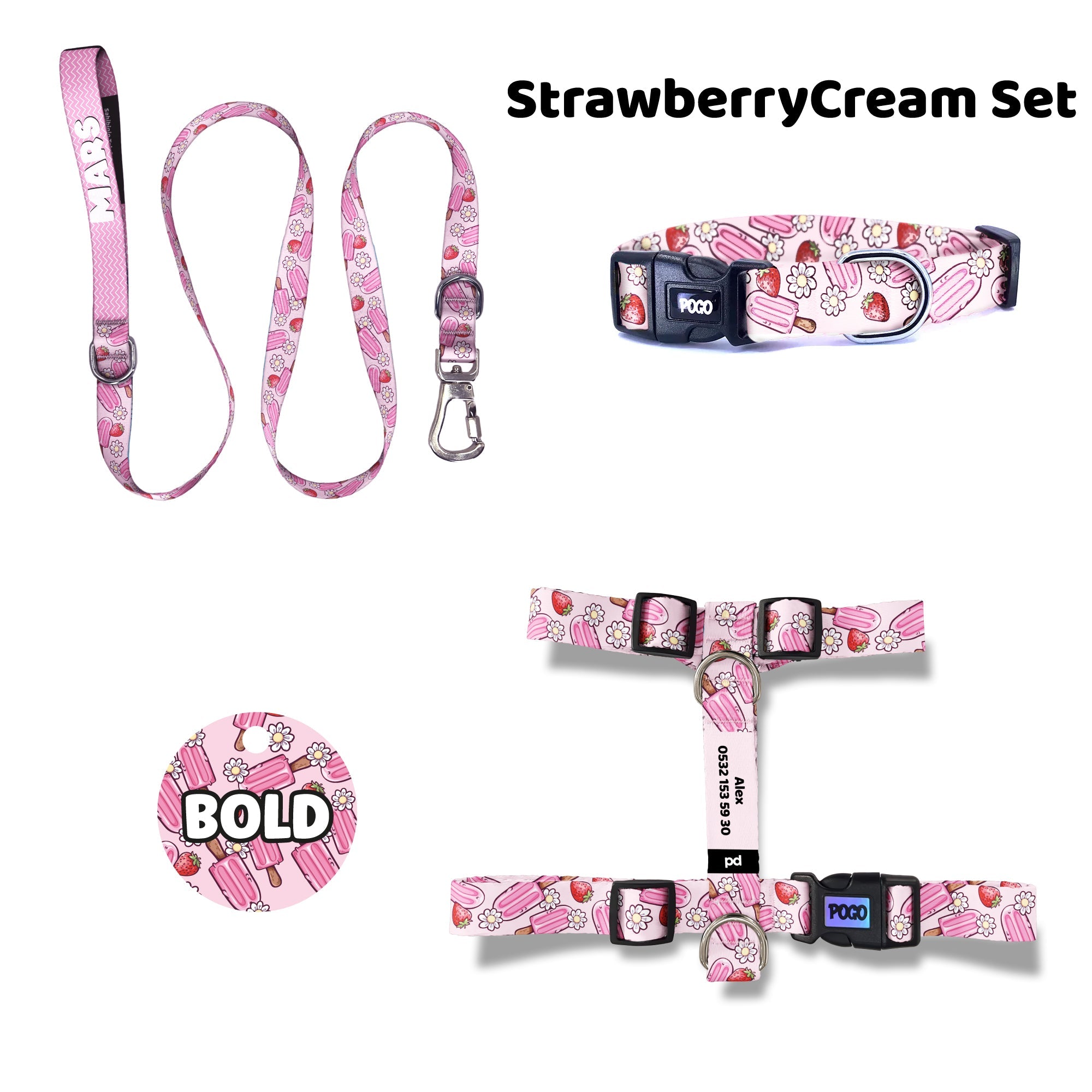 Strawberry Cream | Tasma ve Künye Seti