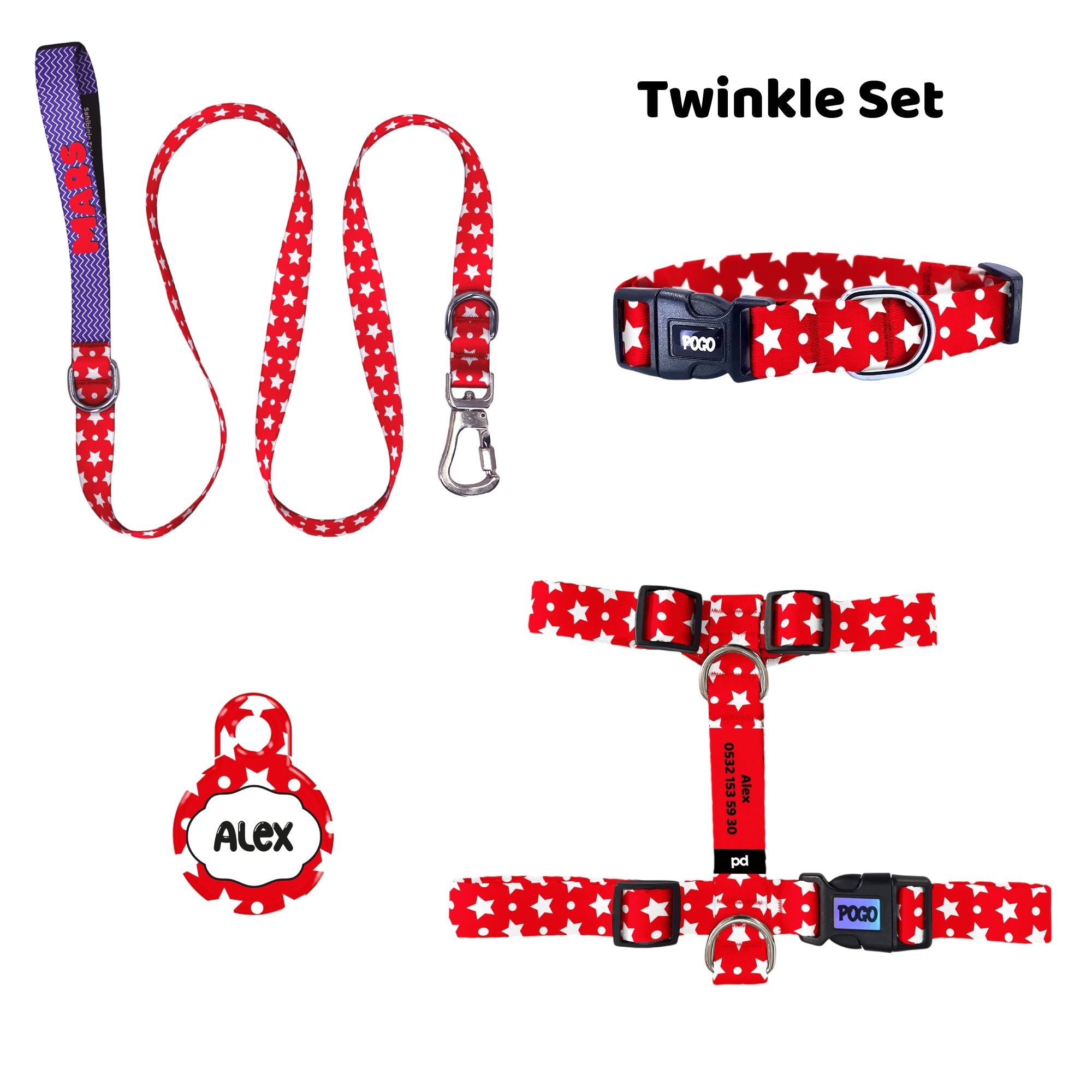 Twinkle | Tasma ve Künye Seti - Evcil hayvanlar için mükemmel bir ürün.