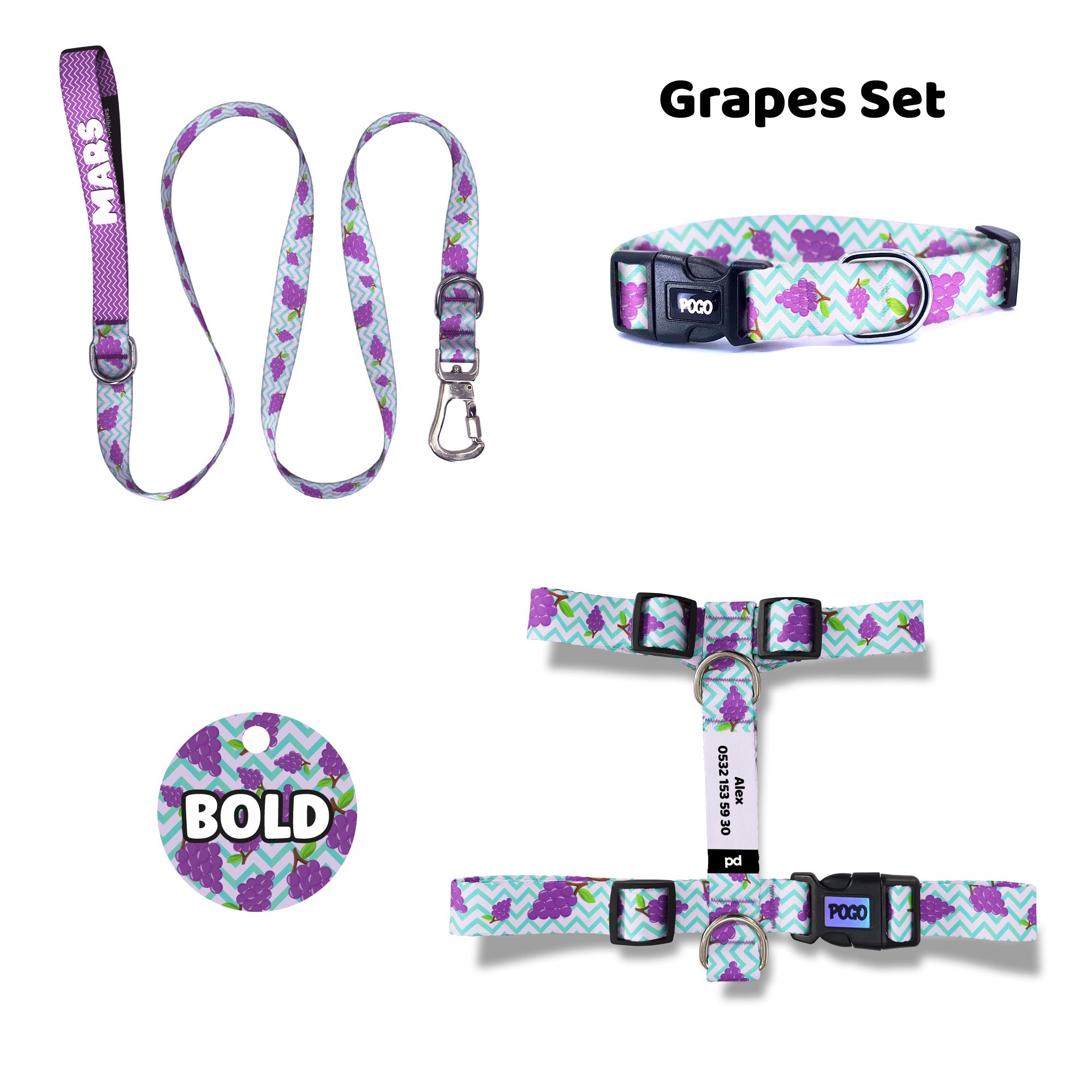 Grapes | Tasma ve Künye Seti