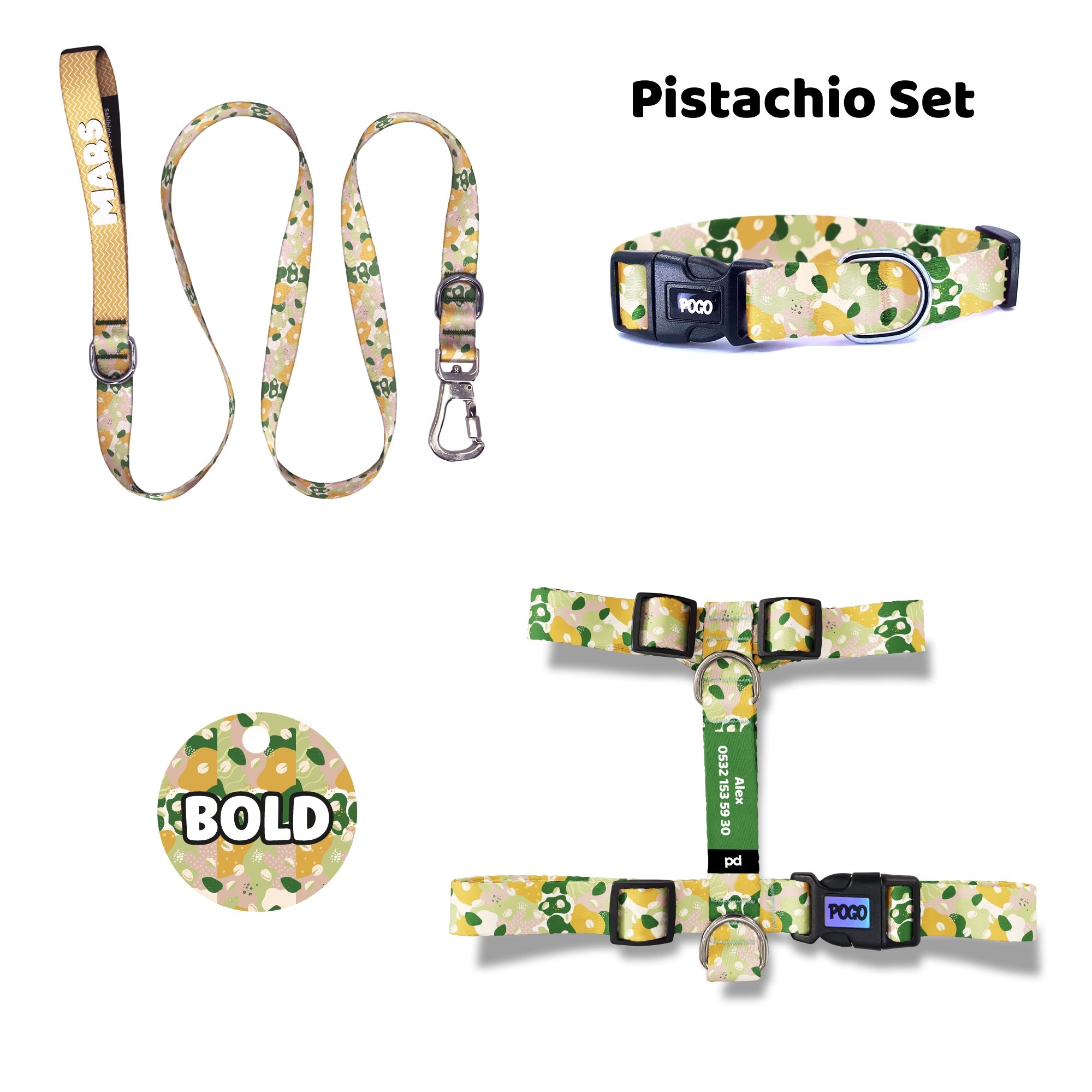 Pistachio | Tasma ve Künye Seti