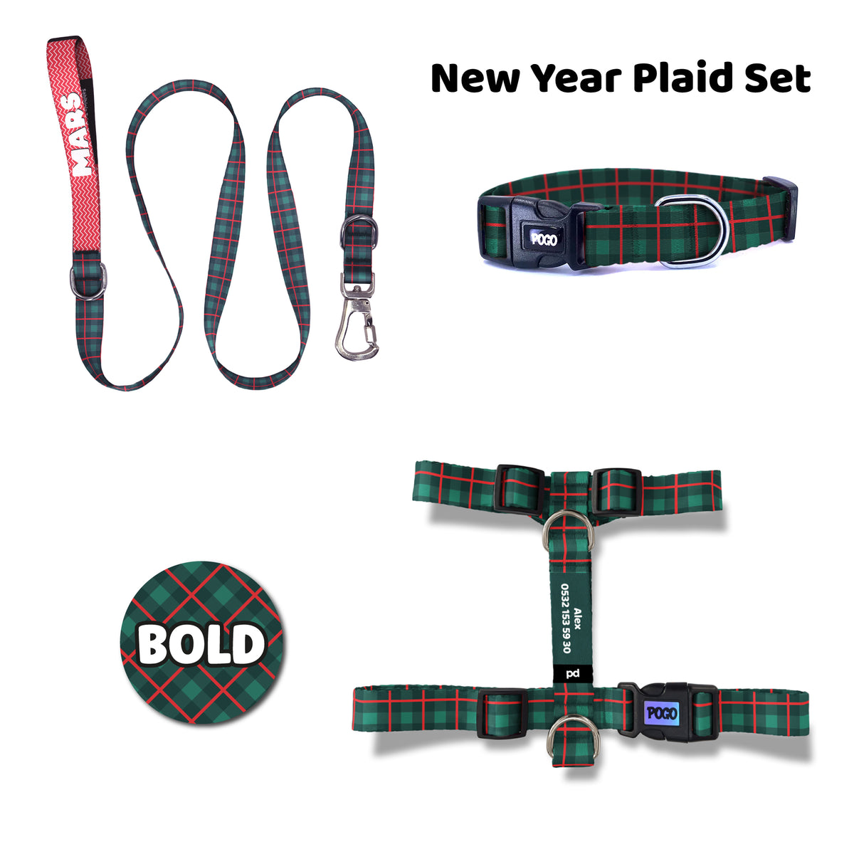 New Year Plaid | Tasma ve Künye Seti