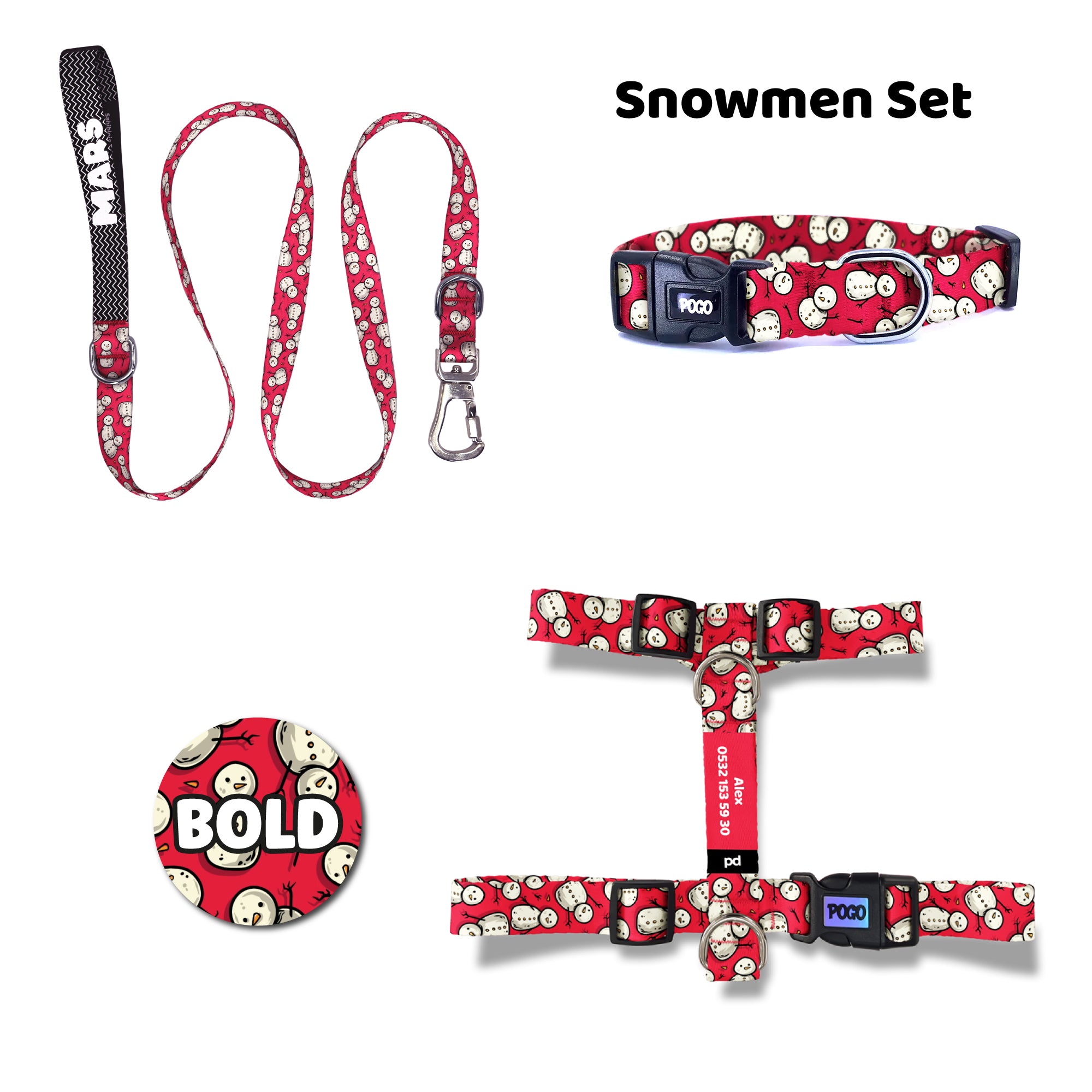 Snowmen | Tasma ve Künye Seti
