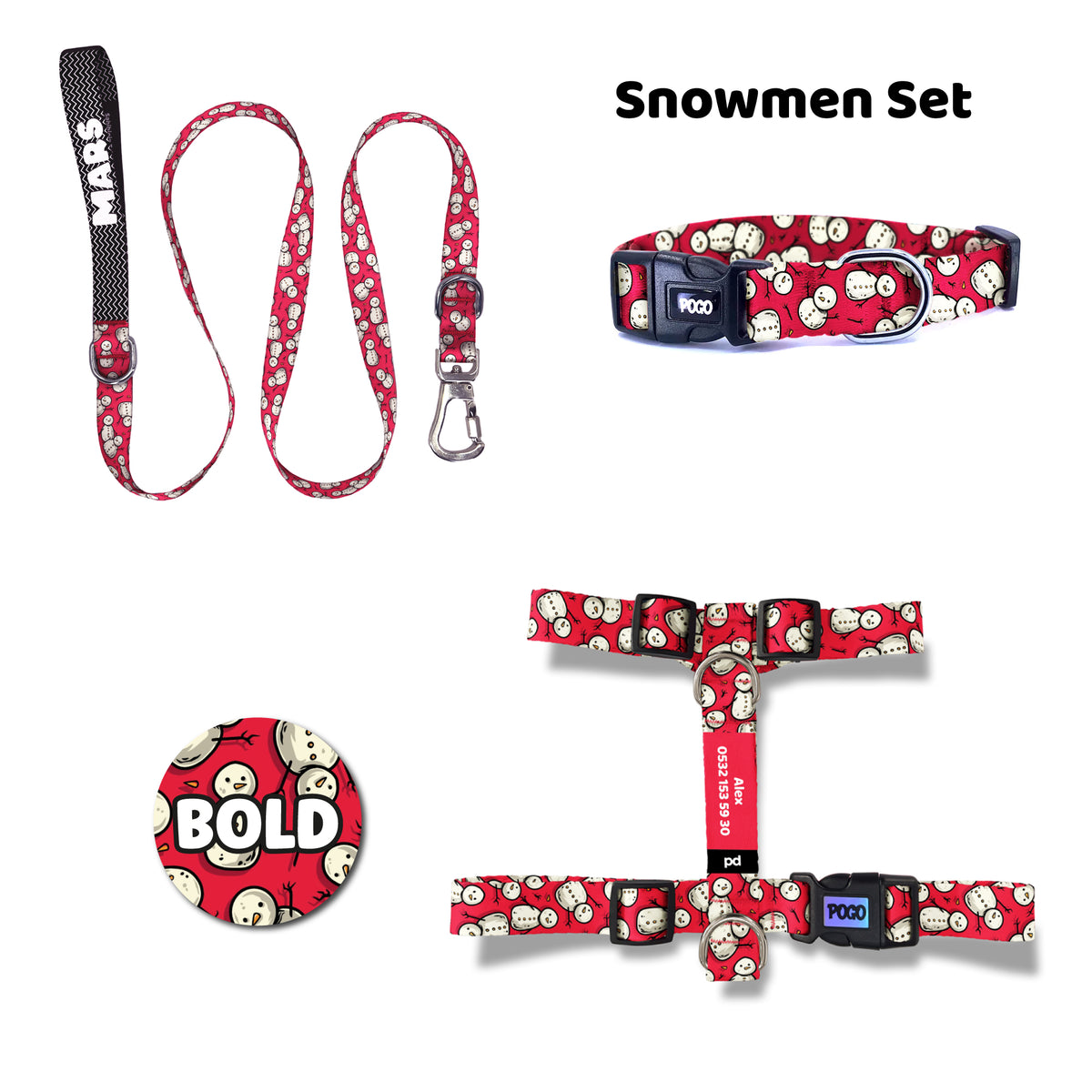 Snowmen | Tasma ve Künye Seti