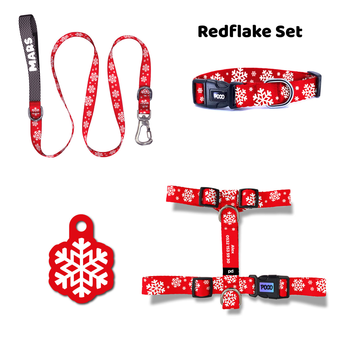 Redflake | Tasma ve Künye Seti