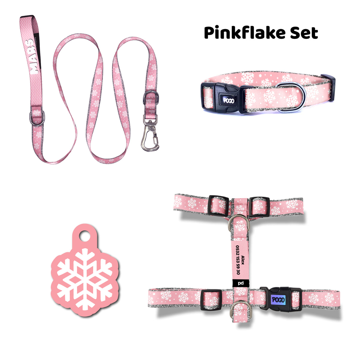 Pinkflake | Tasma ve Künye Seti