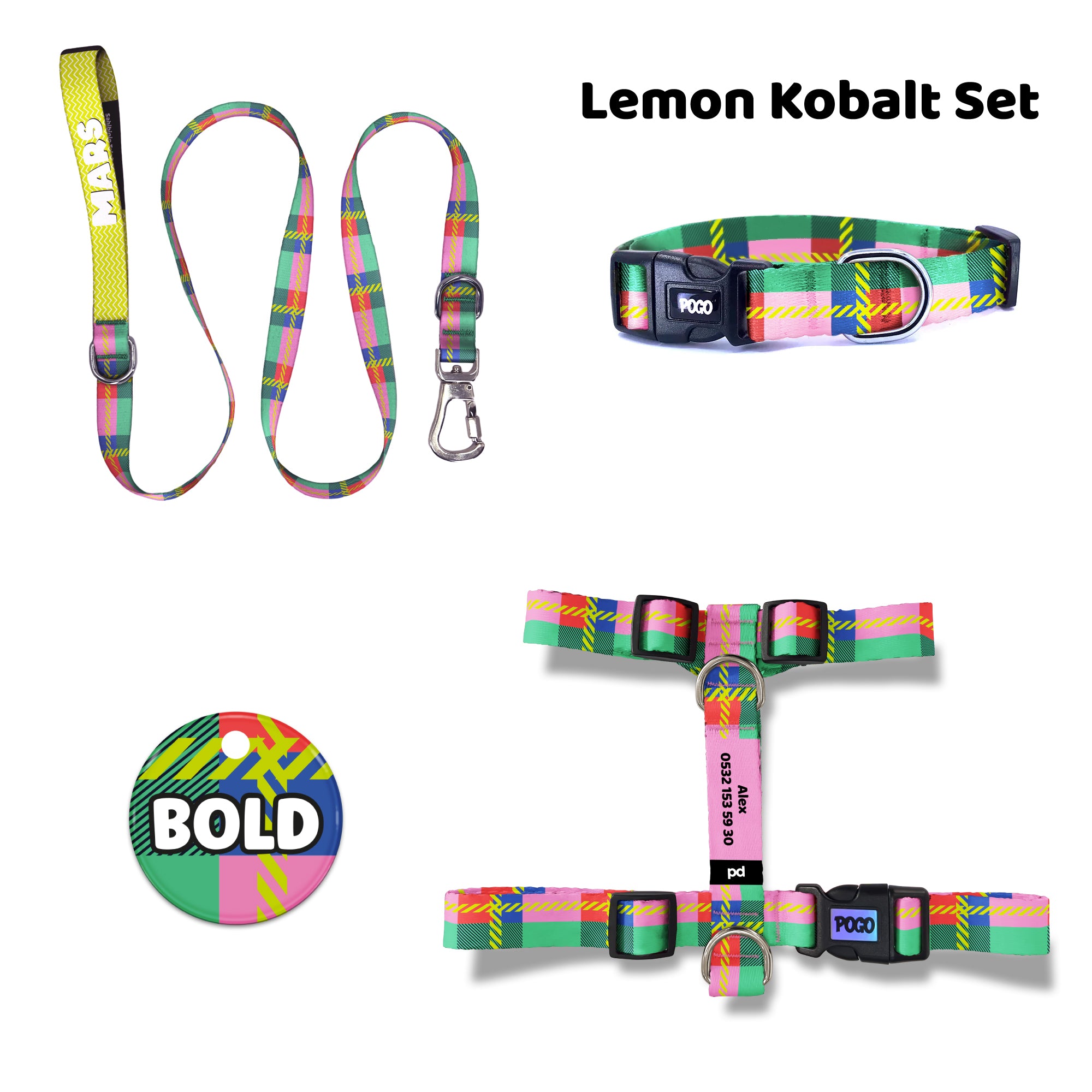 Lemon Kobalt | Tasma ve Künye Seti