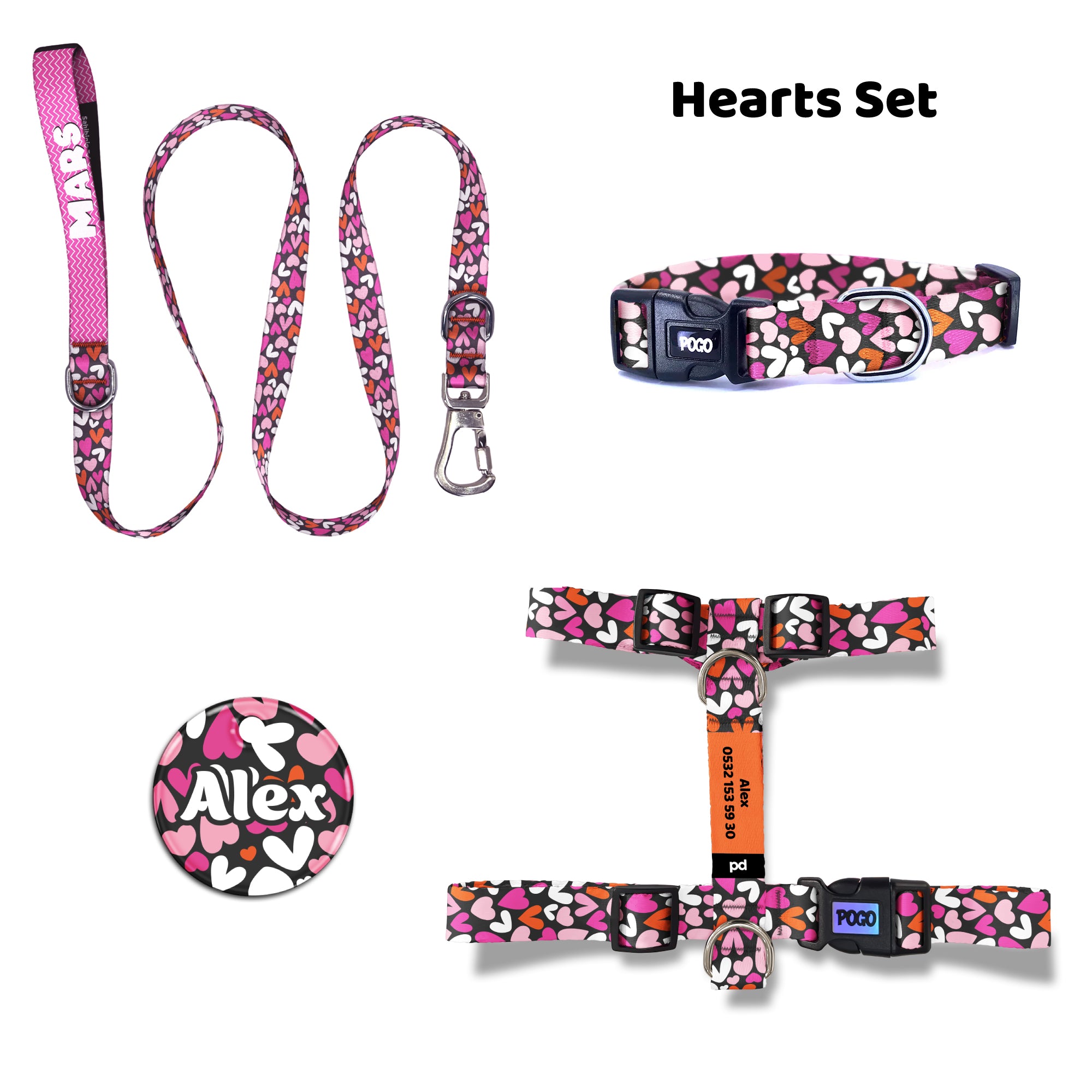 Hearts | Tasma ve Künye Seti