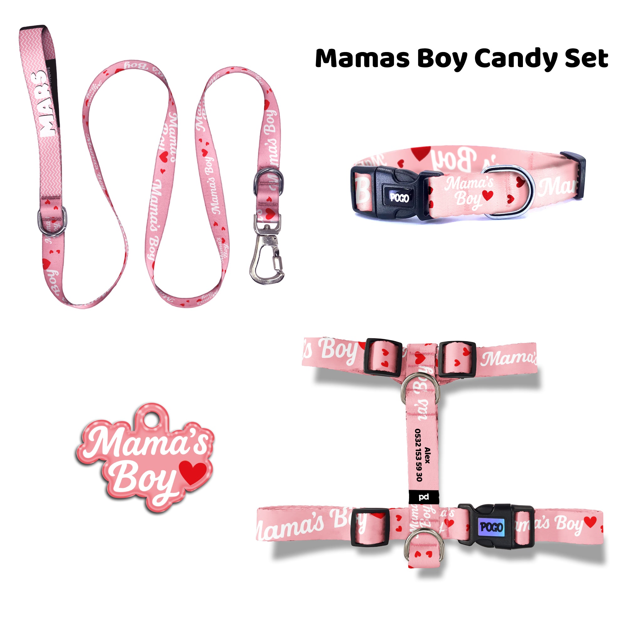 Mamas Boy Candy | Tasma ve Künye Seti