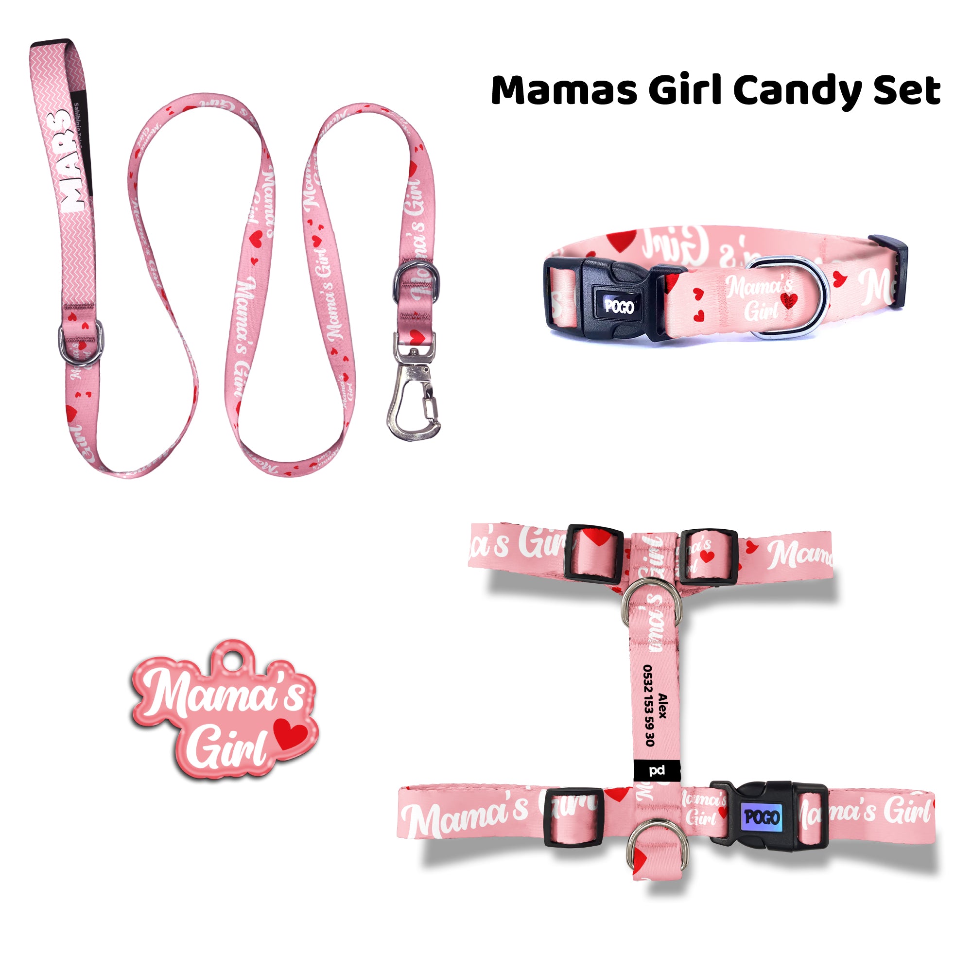Mamas Girl Candy | Tasma ve Künye Seti