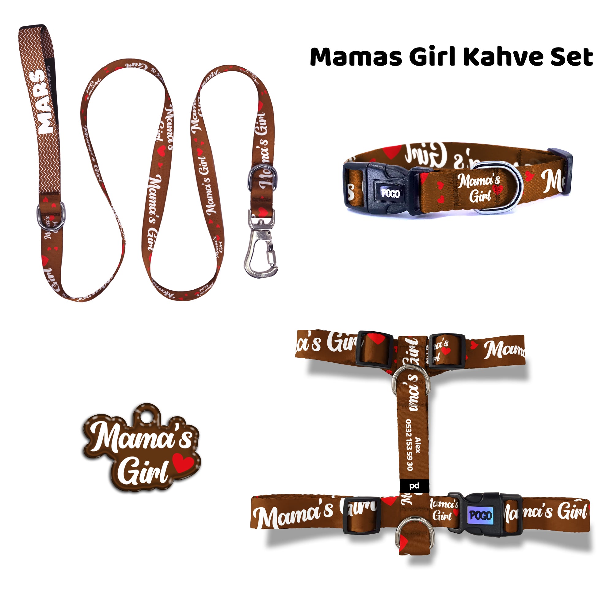 Mamas Girl Kahve | Tasma ve Künye Seti