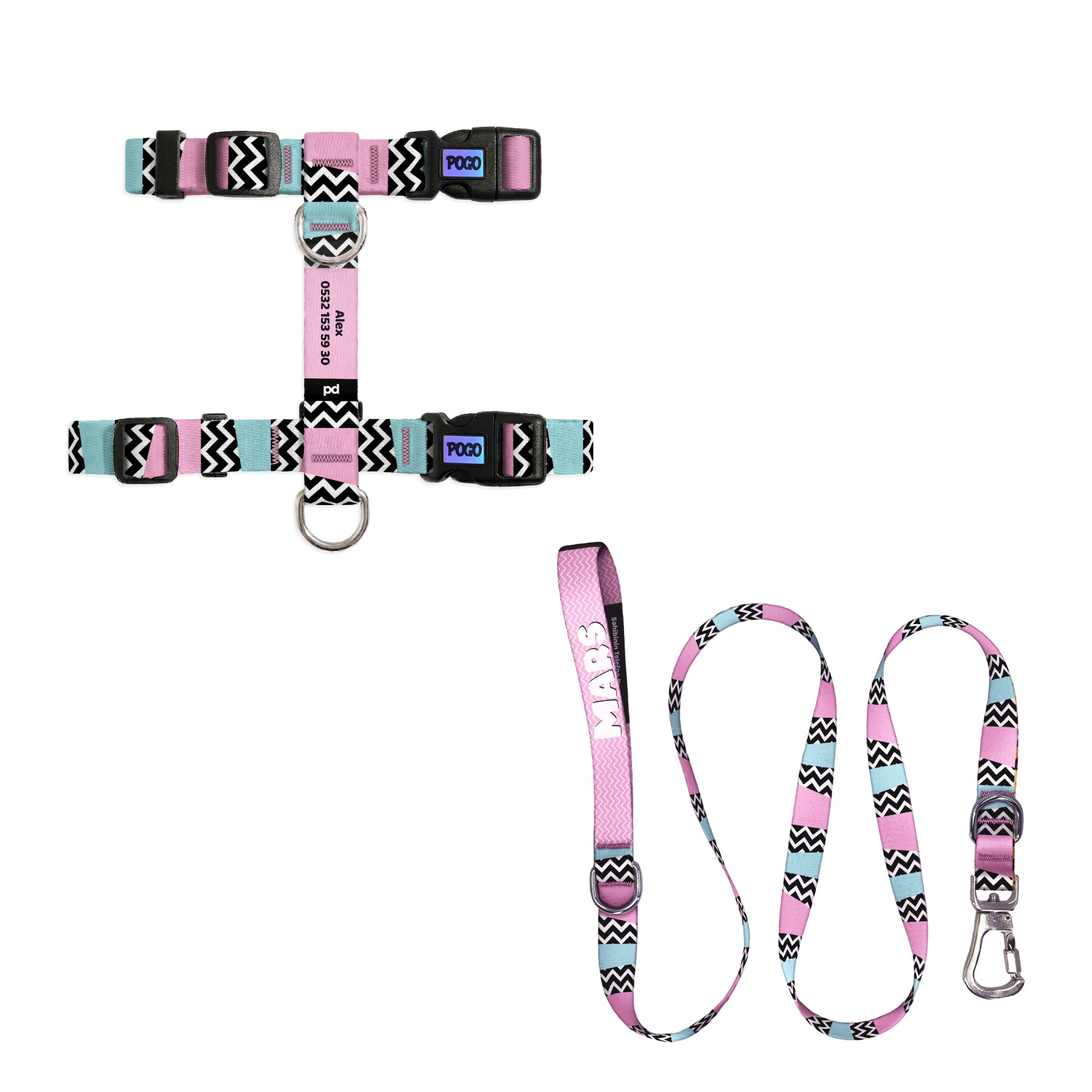 Secret Pembe Kedi Gezdirme Seti - Göğüs Tasması ve İp