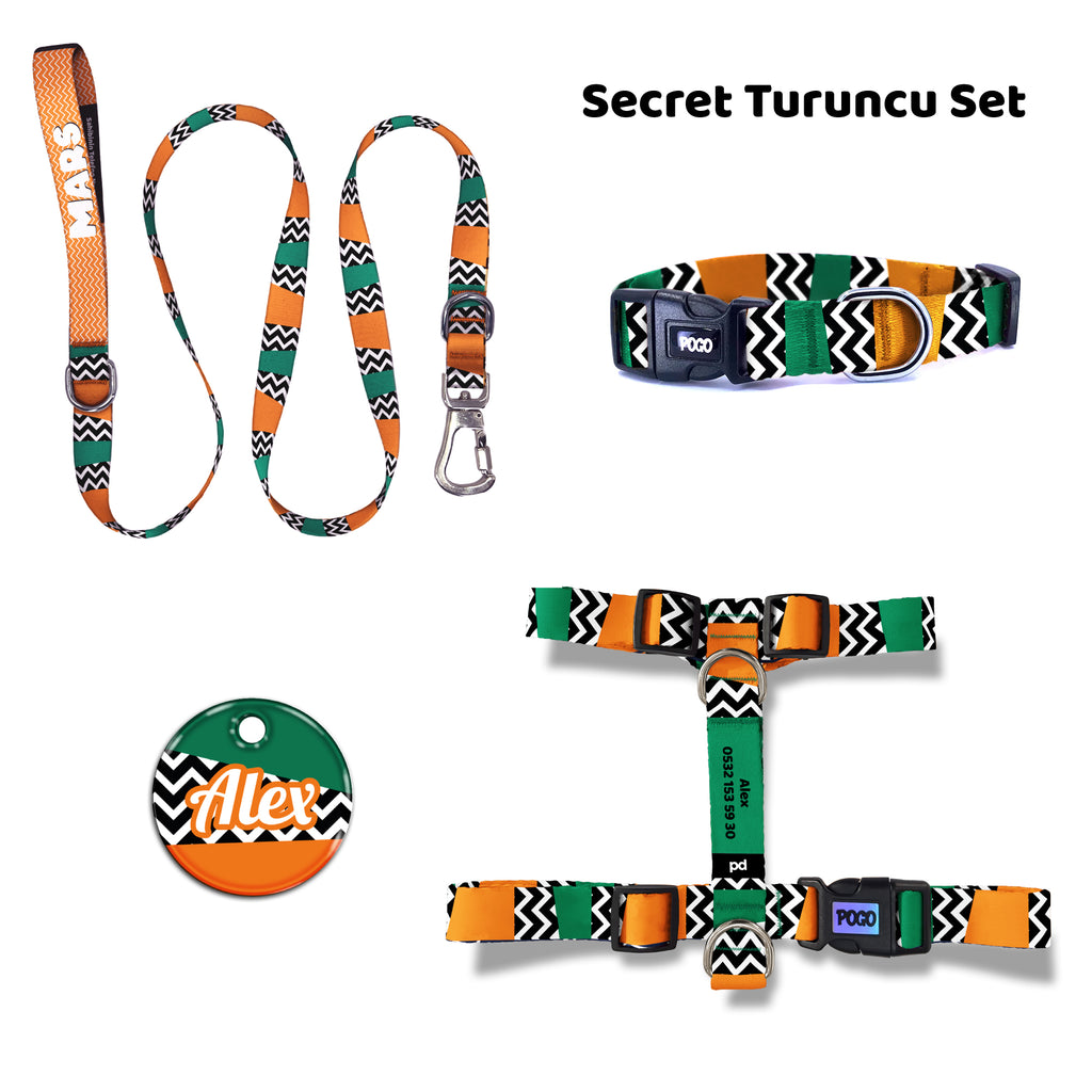 Secret Turuncu | Tasma ve Künye Seti