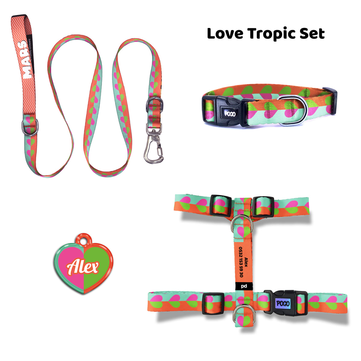 Love Tropic | Tasma ve Künye Seti