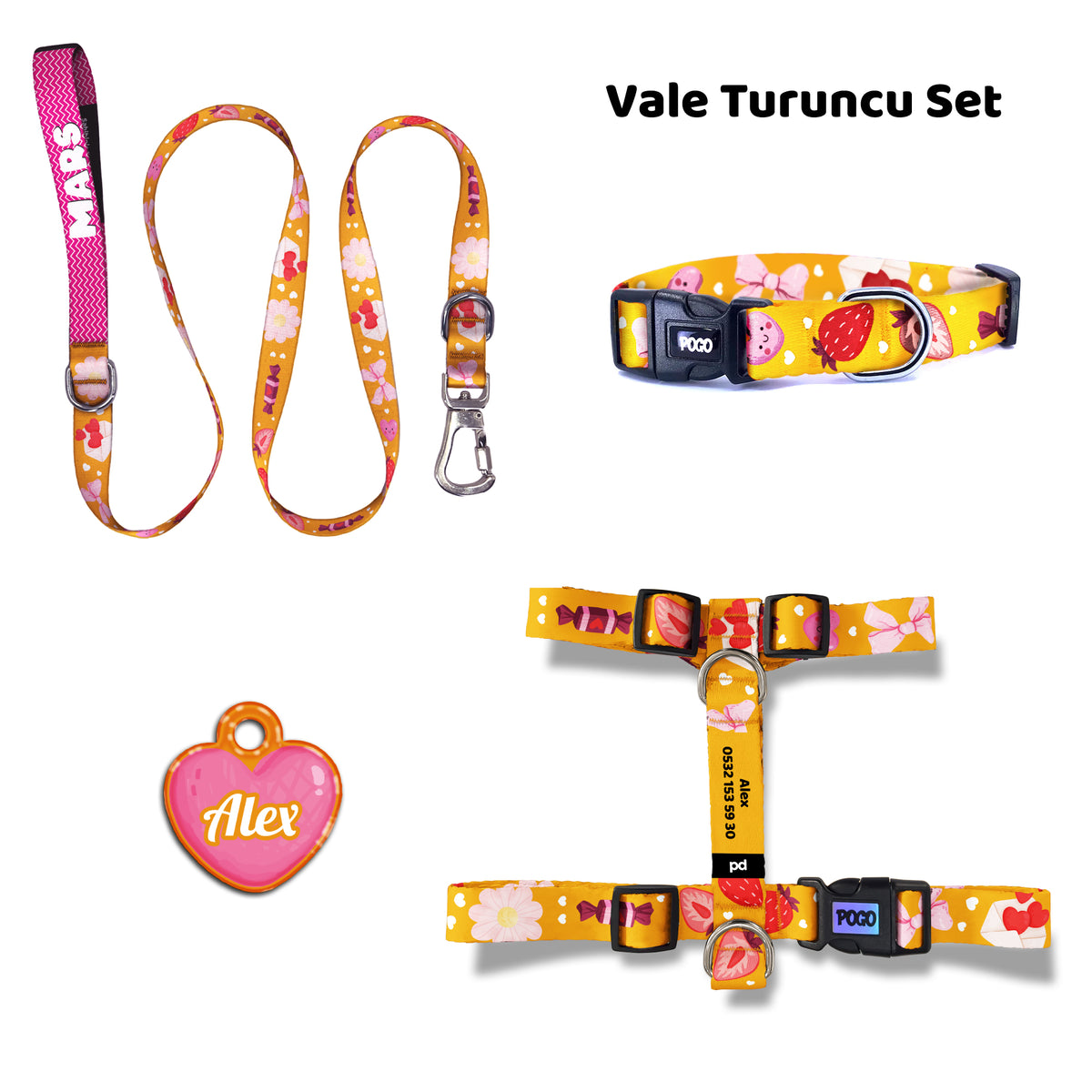 Vale Turuncu | Tasma ve Künye Seti