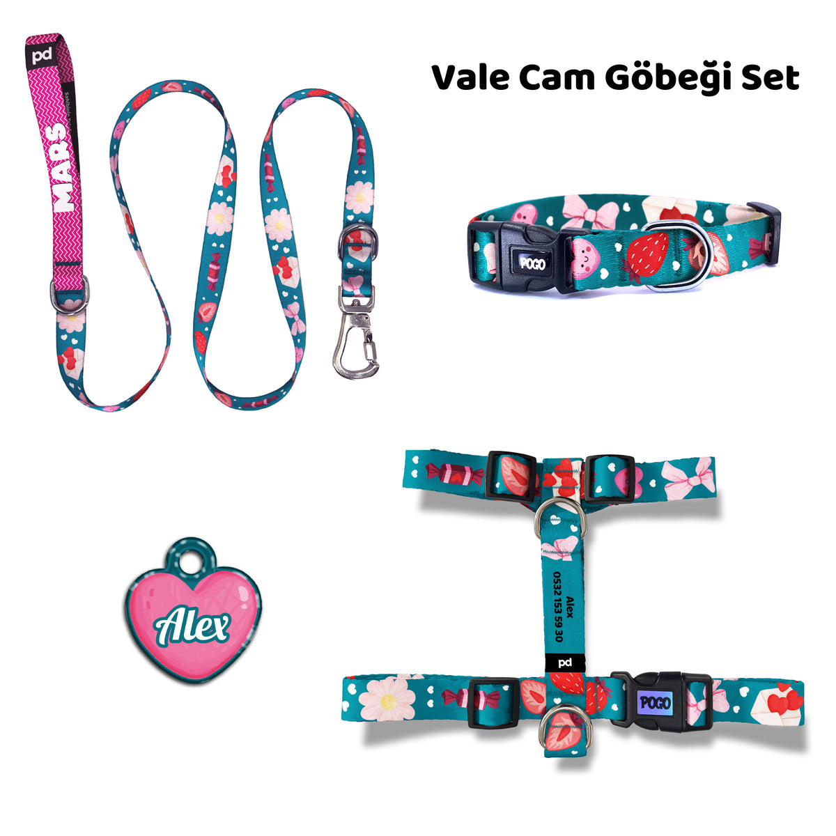 Vale Cam Göbeği | Tasma ve Künye Seti