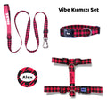 Vibe Kırmızı | Tasma ve Künye Seti