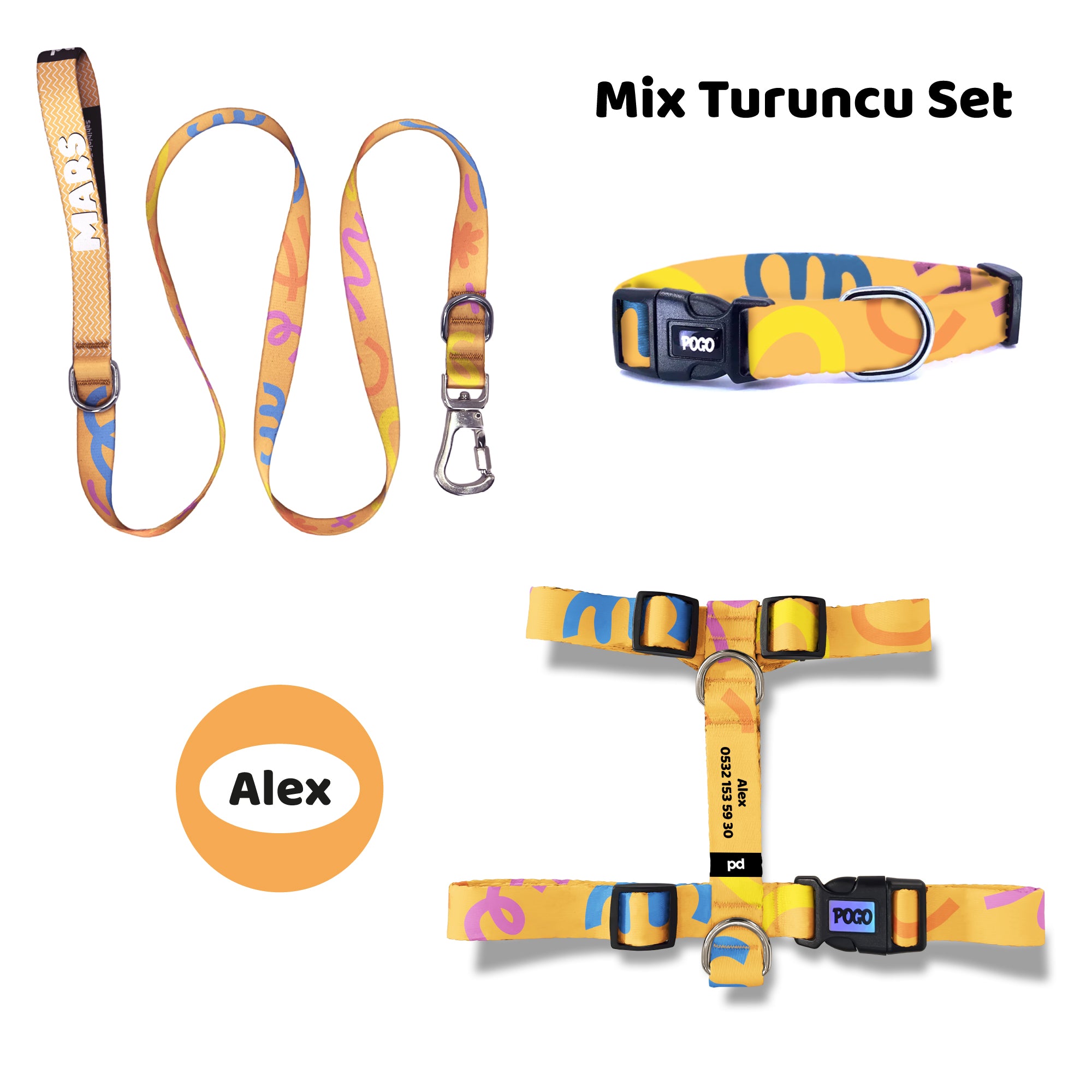 Mix Turuncu | Tasma ve Künye Seti