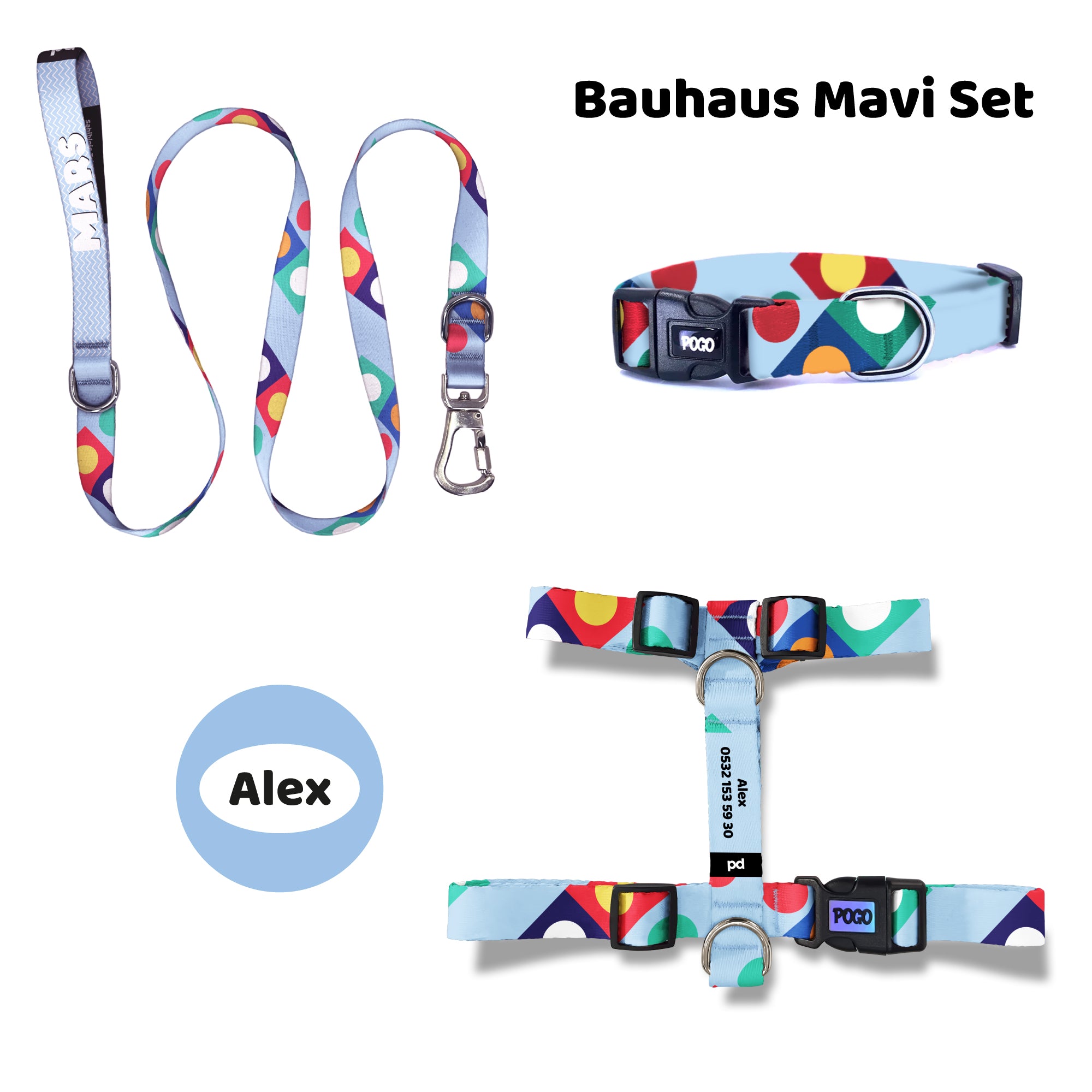 Bauhaus Mavi | Tasma ve Künye Seti