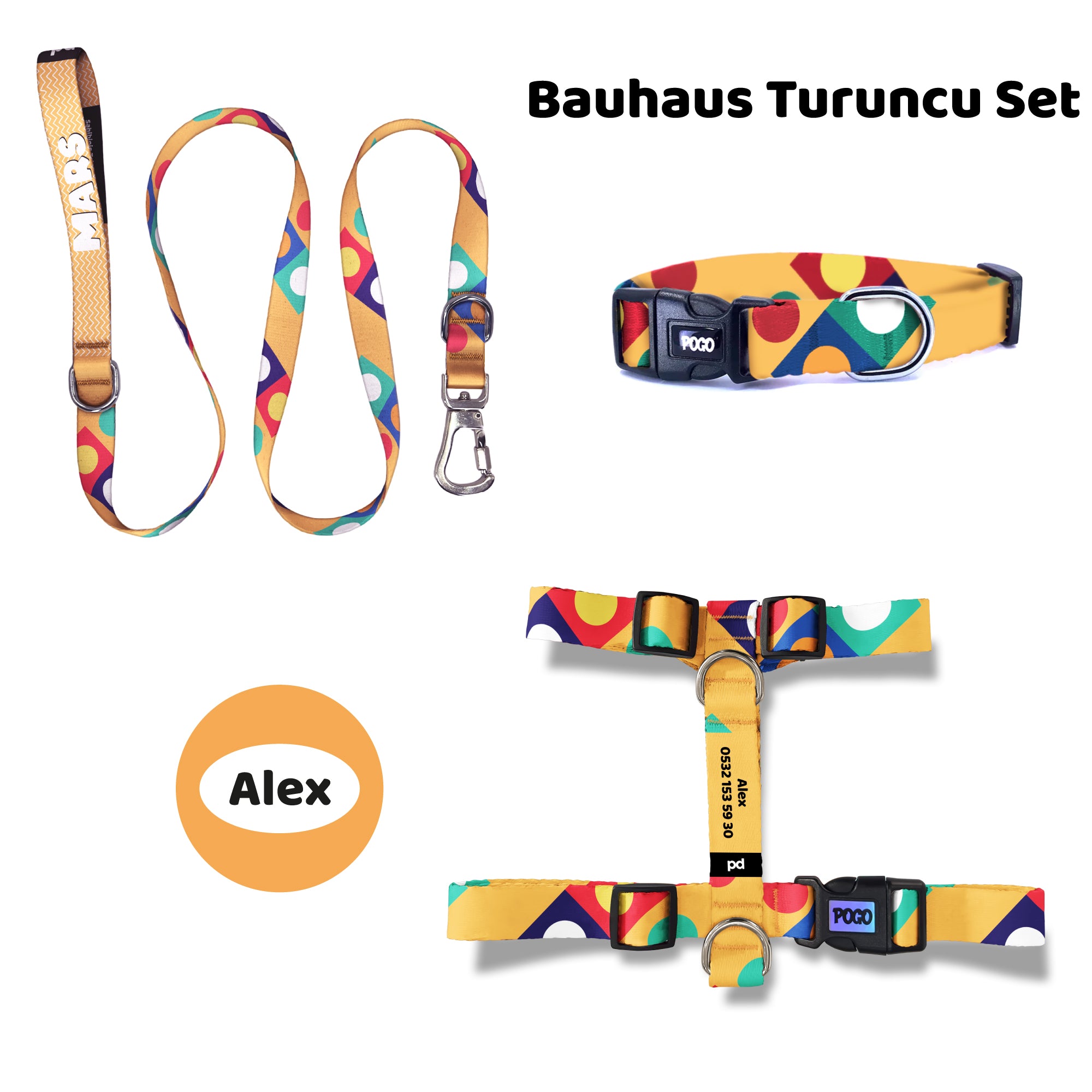 Bauhaus Turuncu | Tasma ve Künye Seti