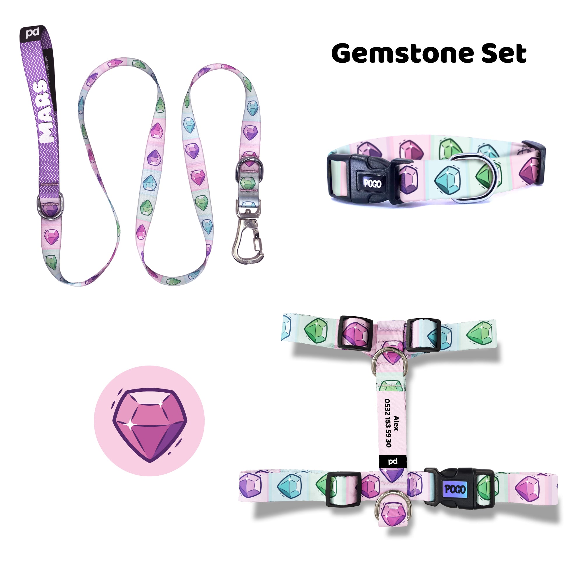 Gemstone | Tasma ve Künye Seti