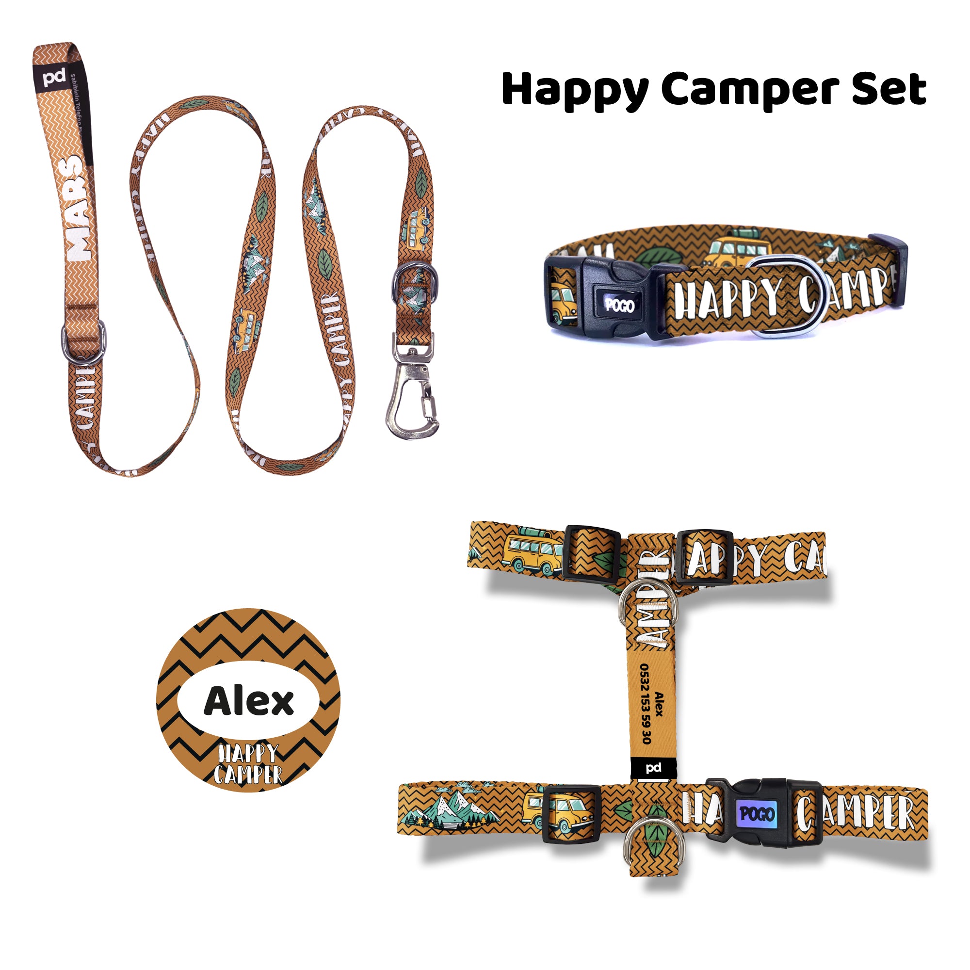 Happy Camper | Tasma ve Künye Seti