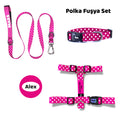 Polka Fuşya | Tasma ve Künye Seti