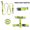 Polka Fıstık Yeşili | Tasma ve Künye Seti