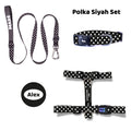 Polka Siyah | Tasma ve Künye Seti