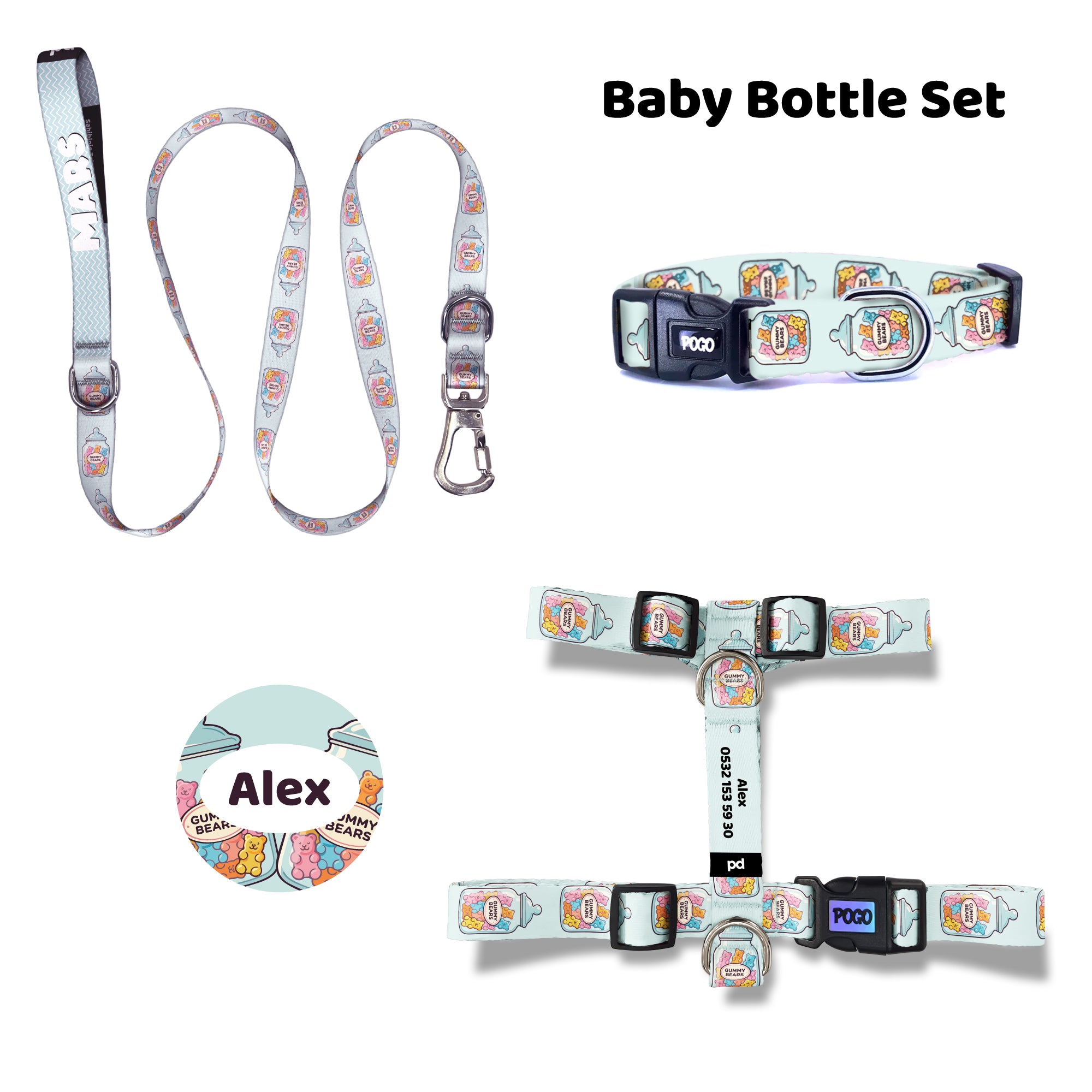Baby Bottle | Tasma ve Künye Seti