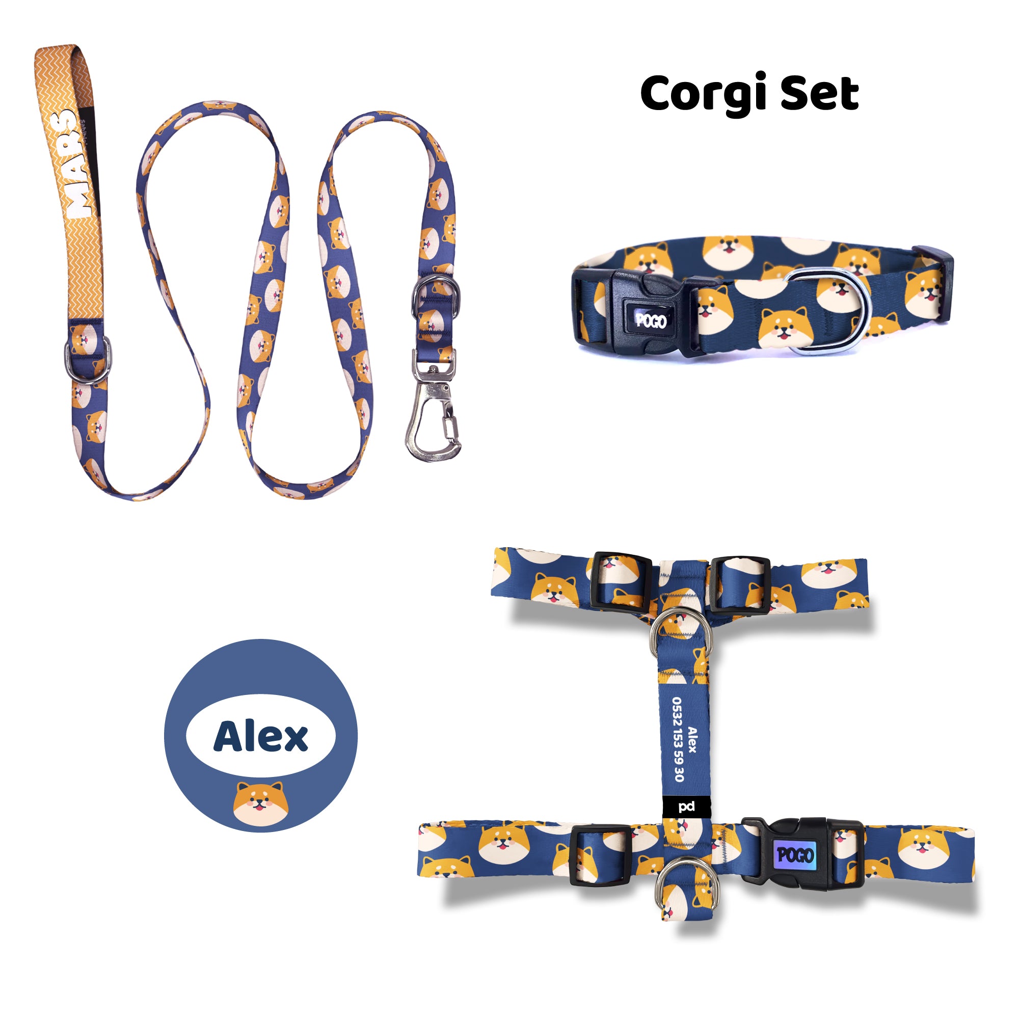 Corgi | Tasma ve Künye Seti