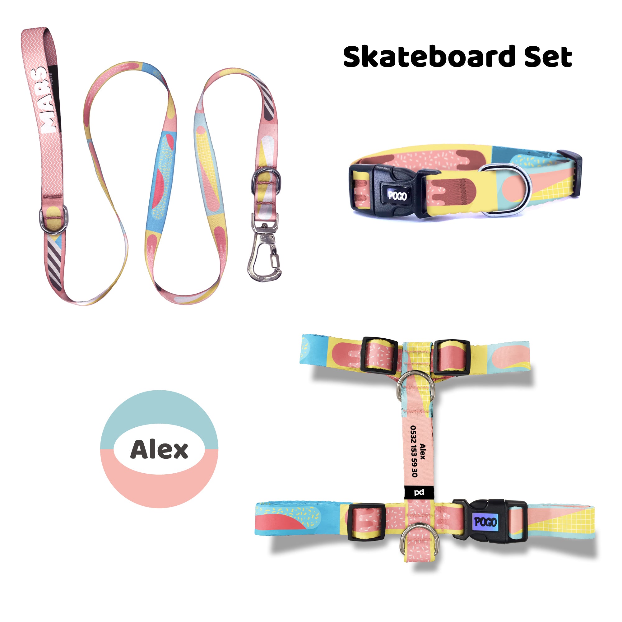 Skateboard | Tasma ve Künye Seti