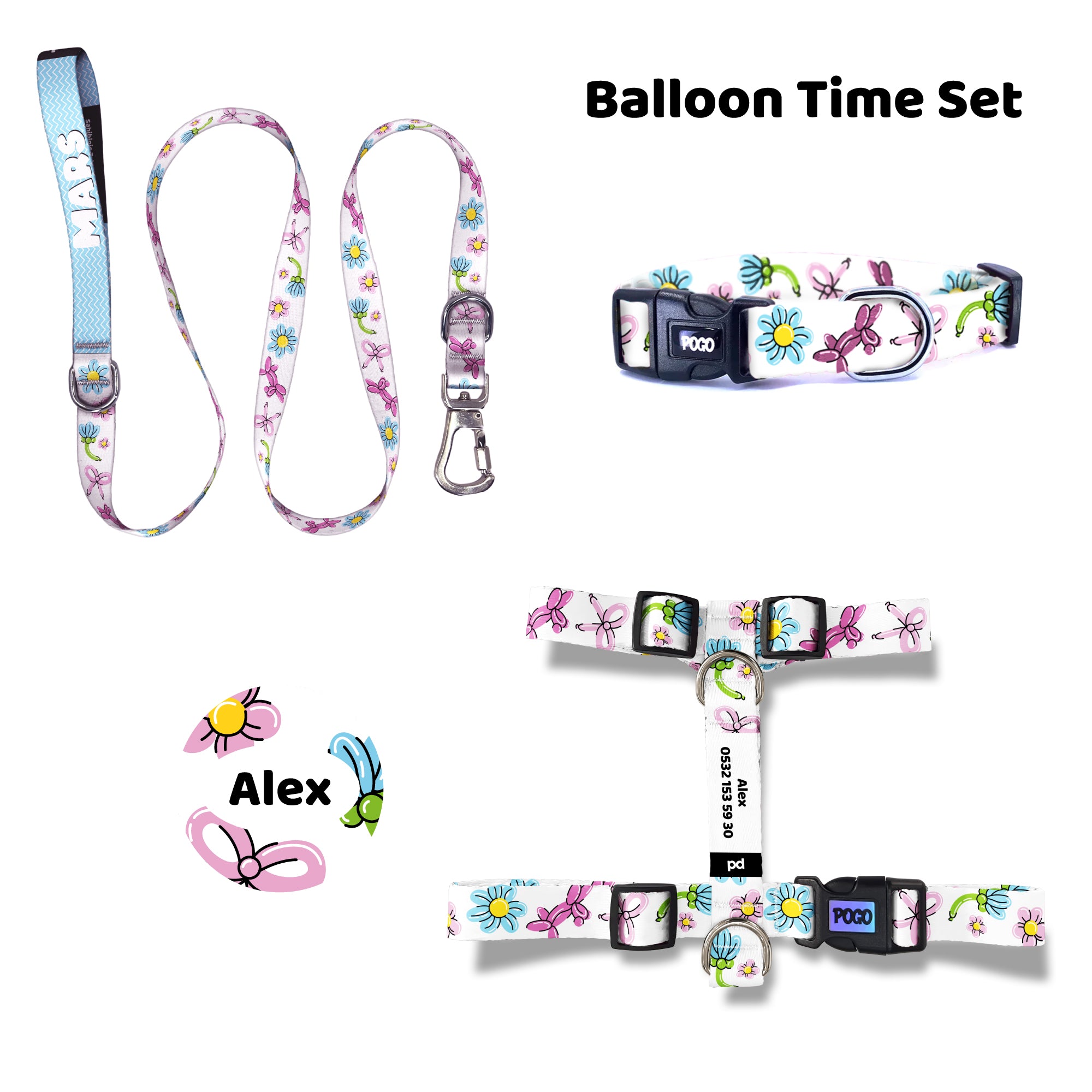 Balloon Time | Tasma ve Künye Seti