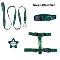 Green Plaid | Tasma ve Künye Seti - Evcil hayvanlar için mükemmel bir ürün.