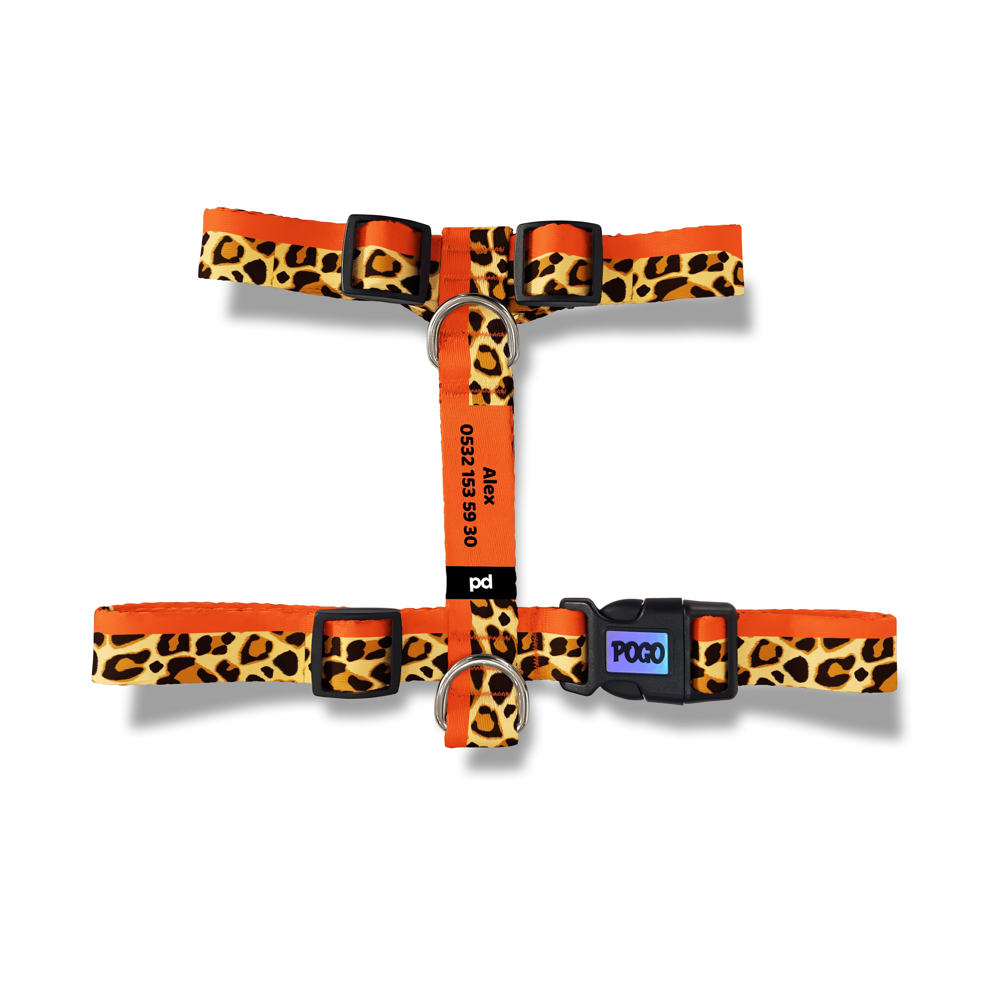 Leopard Turuncu | Köpek Göğüs Tasması