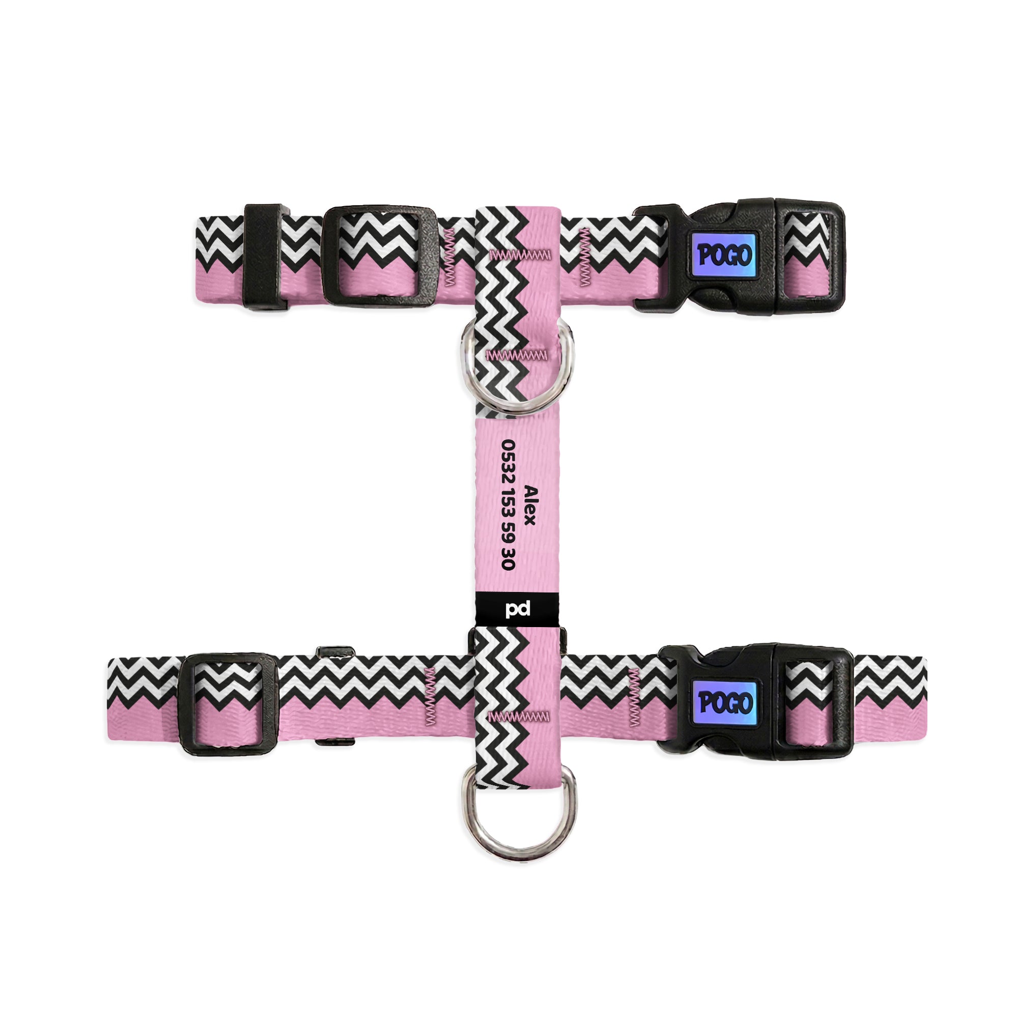 Zig Pembe Kedi Göğüs Tasması