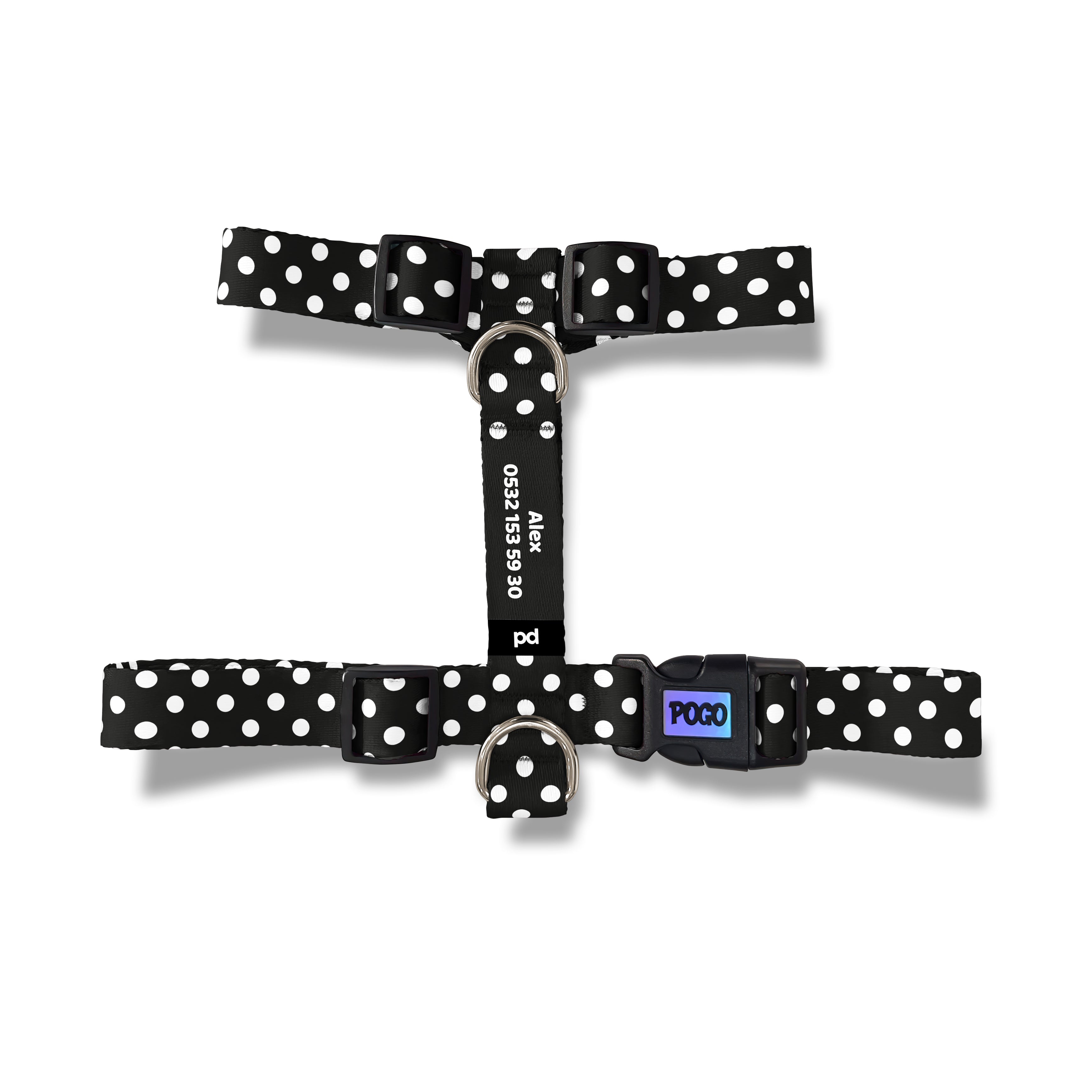 Polka Siyah | Köpek Göğüs Tasması