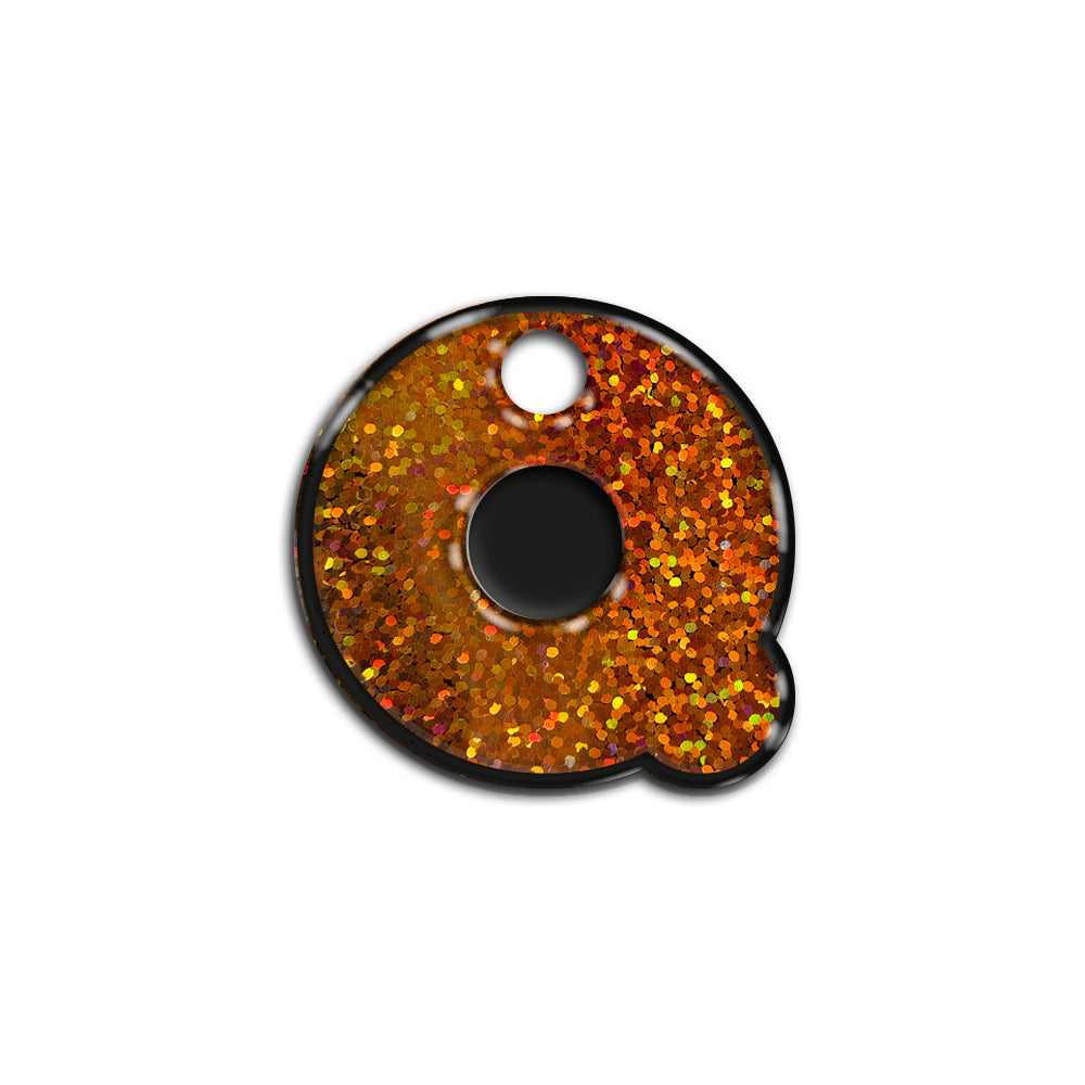 Q Harfi Rounded Bakır Holo | İsimlik