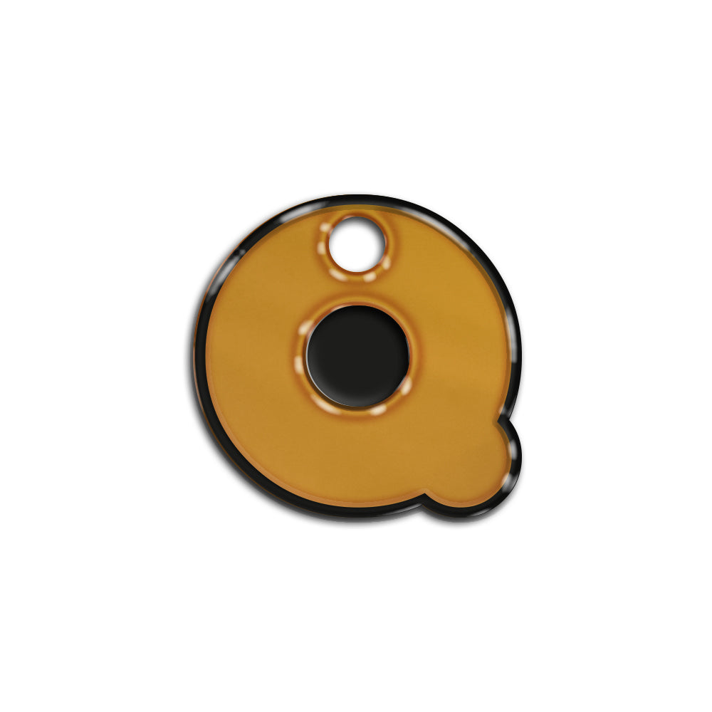 Q Harfi Rounded Bal Metalik | İsimlik