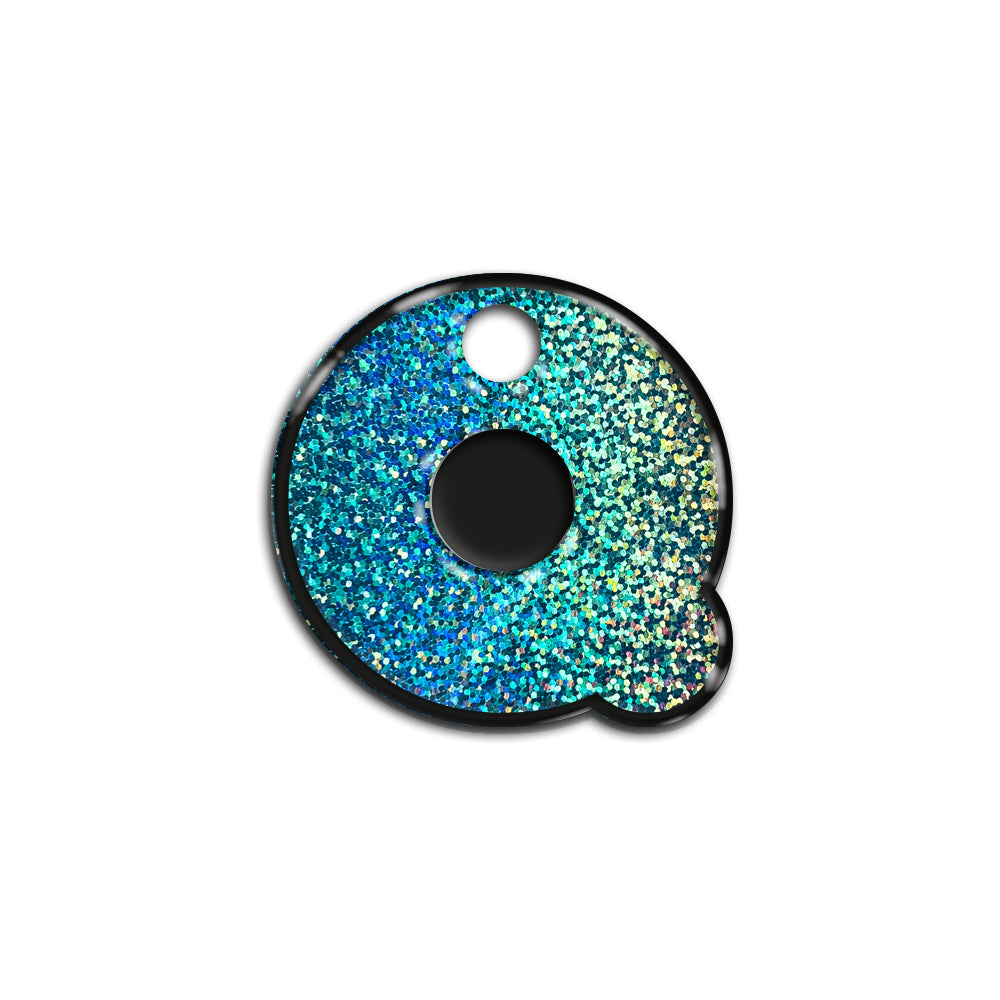Q Harfi Rounded Mavi Holo | İsimlik