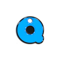 Q Harfi Rounded Mavi Neon | İsimlik