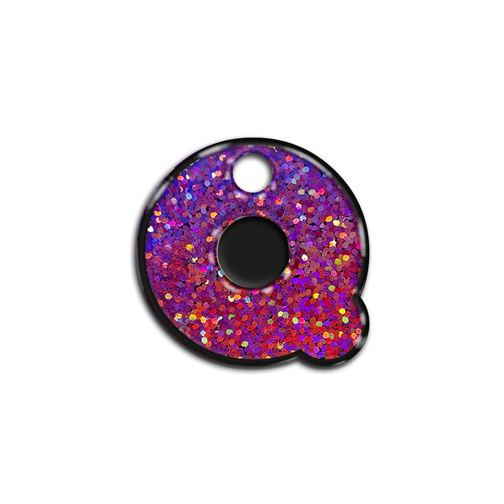 Q Harfi Rounded Mor Holo | İsimlik