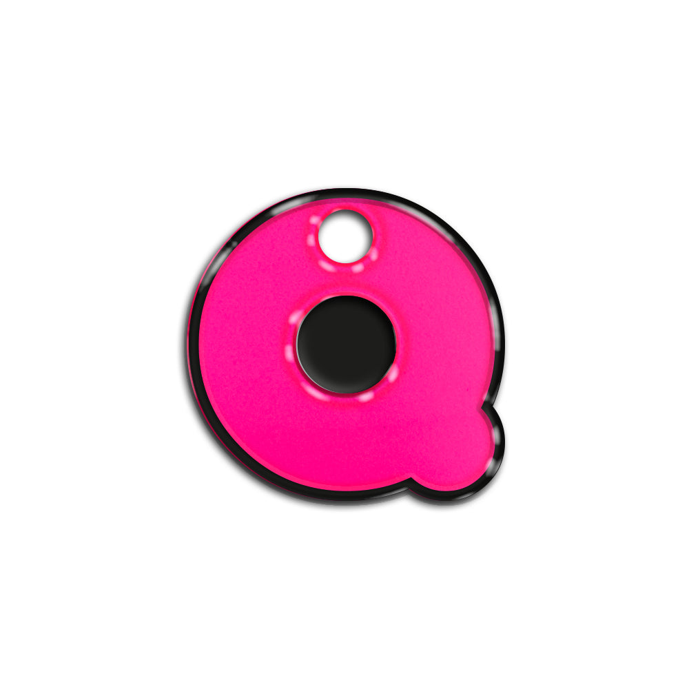 Q Harfi Rounded Pembe Neon | İsimlik